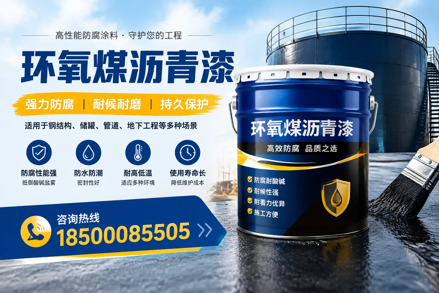 环氧煤沥青漆在工业中的应用，威海企业的选择